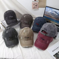NEXTSTOPID-327 Topi Baseball Bordir Related Riperd Robek Robek Casual Sport Trendy Dewasa Pria Wanita Keren Distro