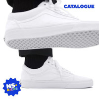 Promo Vans Oldskool All White Original Vans True White Vans Original By Pokudu Store