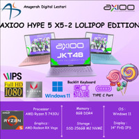 Axioo Mybook Hype 5 Lolipop X5-2 AMD R5 7430U 8/256GB SSD 14"FHD IPS WIN 11