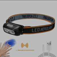 Senter kepala headlamp multifungsi sensor gerak
