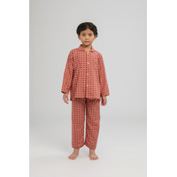 Sare Studio Praya Parigi Kids Long Sleeve Set in Rosewood Dadu