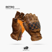 WJLR x Sarung Tangan Kulit Asli Half Classic Retro - Leather Glove
