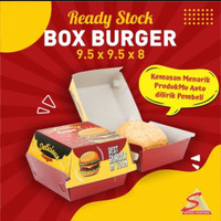 Kotak Burger 10×10×8cm isi 100pcs / Box Burger / Wadah Burger / Dus Burger / Kemasan Burger /  Packaging Burger