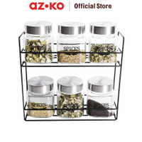 PRODUK UNGGULAN!!! AZKO Kris 240 Ml Set 7 Pcs Stoples Bumbu Dengan Rak