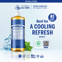 Dr. Bronner's Sabun Cair Organik Peppermint Pure Castile 946ml