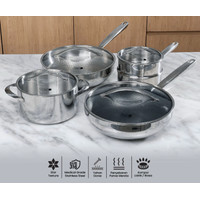 Steincookware Panci Stein Elite Clad Wajan Stainless Steel Wok Pan Series 28cm / Wok Stainless Ceramic 28cm / Saucepan 16cm / Casserole 20cm