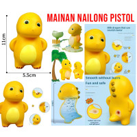 Mainan Mandi Bayi Nailong Berenang Mainan Pistol Air Nailong Dino Kuning Baby Water Toy Splash And Fun
