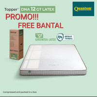 Quantum Matras Topper Latex Greentea DNA 12cm pelapis kasur springbed 80x200x12cm