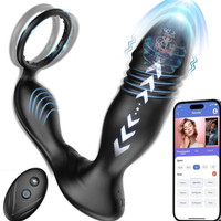 Thrusting Prostate Massager Remote APP Control Telescopic Vibrating Anal Toys