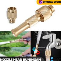 SEMPROTAN AIR LURUS KUNINGAN NOZZLE SPRAY HEAD CUCI MOTOR MOBIL TAMAN