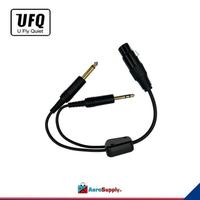 TERBARU- Adapter headset Airbus XLR to Dual GA Boeing Plug UFQ