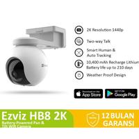 Baru | Ezviz Hb8 4 Mp 2K+ Smart Cctv Outdoor Cam Rechargeable Battery Ptz - Asli