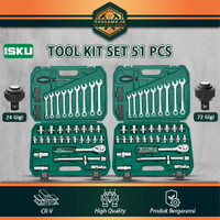 Hand Toolset ISKU Toolkit Toolbox Tool Set Tool Kit ToolKit Set 51pcs