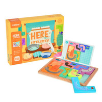 Mideer Here Kitty Kitty mainan edukasi anak puzzle board logic games