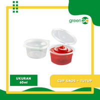 THINWALL CUP SAOS SAMBAL 60ML ISI 50PCS SUMO SAUCE CUP MAYO BENING TEMPAT SAUS PLASTIK MURAH PREMIUM QUALITY MICROWAVE SAFE