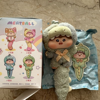 Fluffy meatballs v2 selected Hijau, Dino plushy toys original