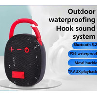Outdoor Sports Waterproof Wireless Portable Card Buckle Mini Speaker Bluetooth Sound Outdoor Camping Portable Entertainment Tool