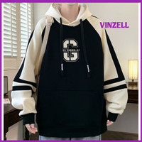 Hoodie Big Size STRIP Lengan Logo G ( S - 6XL ) Hoodie Mix Kombinasi Two Tone Korean Ulzzang Style M L XL XXL 3XL 4XL 5XL 6L Jacket Oversized Boy Girl Jumbo Street Wear Hip Hop Hypebeast Y2K Hijau Army Brown Hitam Cream Denim Maroon