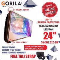 Pelindung Layar TV LED 24"inch-Akrilik - Screen guard - Tempered glass - TEKUK