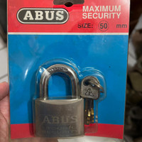 gembok ABUS leher pendek 50 MM / kunci gembok ABUS leher pendek 50 MM