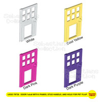 LEGO 79730 - DOOR 1x4x6 WITH 6 PANES STUD HANDLE AND HOLE FOR PET FLAP