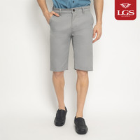LGS - Celana Chinos Pendek Pria - Katun - Reguler Fit - Stretch - Abu-abu - CSS.581.S080.006.C