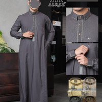 Gamis Pria ALRAZ Katun Premium Lengan Manset + Alraz Jubah Katun Desain Umar 1034