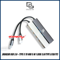 USB HUB 3.0 + Type C To Hub 5 In 1 ( Usb 3.0 / type C / SD / TF ) / Digigear USB HUB Extra OTG Type-C 3.0 5 Port - Original Resmi