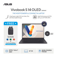 Asus Vivobook S14 S5406SA-OLEDS7311M / OLEDS7312M | Intel Core Ultra 7 258V / Intel Arc Graphics / 32GB DDR5 / 1TB SSD / 14" 3K OLED 120Hz / Windows 11 Home + OHM 2024 + M365