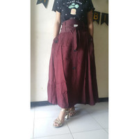 Rok Polos Panjang / Rok Kancing Wanita / Rok Wanita Polos Kancing Depan
