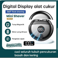 SIAP KIRIM Alat Cukur Rambut Kumis Jenggot Elektrik Mesin Profesional Hair Clipper Vintage Alat Cukur Rambut Bulat Tanpa Kabel German Blade dengan Layar LED