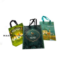 TAS LEBARAN KAIN SPUNBOND LAMINASI BINGKISAN PARCEL IDUL FITRI 12 PC