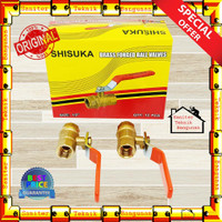 Ekstra Ball Vae Stop Kran Kuningan Shisuka 1/2" 3/4" 1" Inch