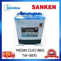 MESIN CUCI SANKEN TW-8870 2 TABUNG 8 KG 250 WATT