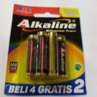 Baterai Alkaline AAA isi 6 / Baterai Alkaline A3 isi 6/ BP 6
