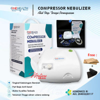 Nebulizer Compressor Onehealth / Alat Uap Terapi Pernafasan Asma / Terapi Pernafasan