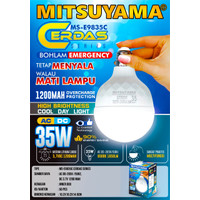 Bohlam Emergency 35 WATT Tetap Menyala Saat Mati Lampu AC/DC CERDAS Mitsuyama Cahaya PUTIH MS-E9835C Murah Berkualitas
