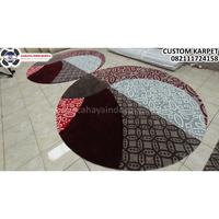 KARPET BULAT MOTIF BATIK KOMBINASI | CUSTOM UKURAN | CUSTOM WARNA
