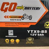Go Battery Aki Motor Kering 9 Amper YTX9-BS Ninja 250 Kawasaki YTX9BS