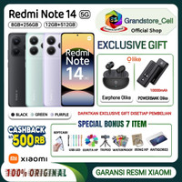 XIAOMI REDMI NOTE 14 5G RAM 8/256 GB | REDMI NOTE 14 5G RAM 12/512 GB GARANSI RESMI XIAOMI INDONESIA