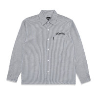 Madless | Longshirt Kemeja Lengan Panjang Stripe Pria | Long BW Type 2