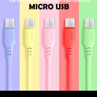 micro usb kabel data macaron warna warni  100cm 2a