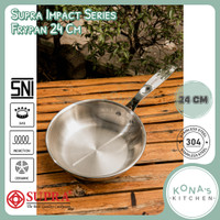 Supra Impact Series Fry pan Size 24 Cm / Penggorengan Stainless Supra 24 Cm (SP-24FP-PROF)