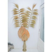Paket bunga kering komplit kwalitas premium + vas guci 50cm rayung stik