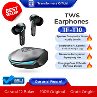 EARPHONE TRANSFORMERS TF-T10 TWS EARBUDS BLUETOOTH 5.4 - HEADSET GAMING - HEADSET WIRELESS - HEADSET BLUETOOTH - EARPHONE WIRELESS - EARPHONE BLUETOOTH - EARPHONE GAMING