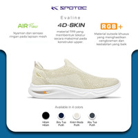 SPOTEC Sepatu Walking Artikel EVALINE-Krem Muda/Putih