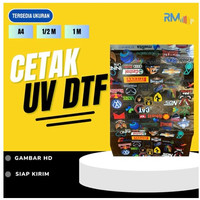 SuksesLancar-Cetak UV DTF Stiker Meteran - Decal Kering Gloss new