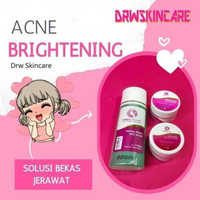 Drw Skincare. Paket Radiant Acne Brightening. (3 Item Produk) Mencerahkan Kulit Dan Bekas Jerawat. Paket Skincare Wajah Bpom Termurah