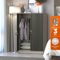 Cubic Lemari Kecil Minimalis / Lemari Pakaian 2 Pintu / LUNA BL 121