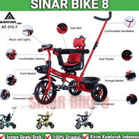 Viral Sepeda Anak Roda Tiga Tricycle Aviator At 315-7 Tongkat Stir Musik Murah